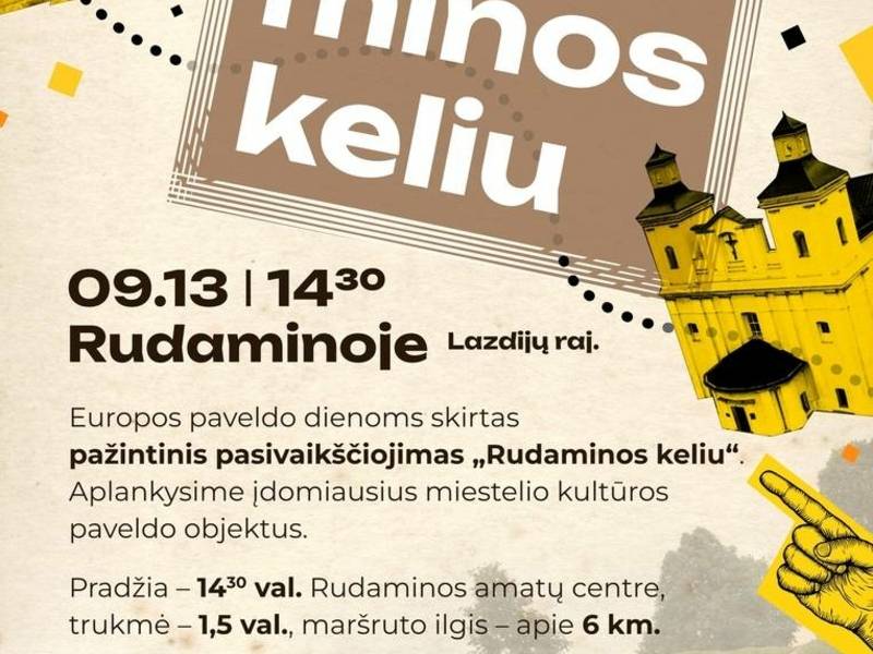 Pažintinis pasivaikščiojimas "Rudaminos keliu"