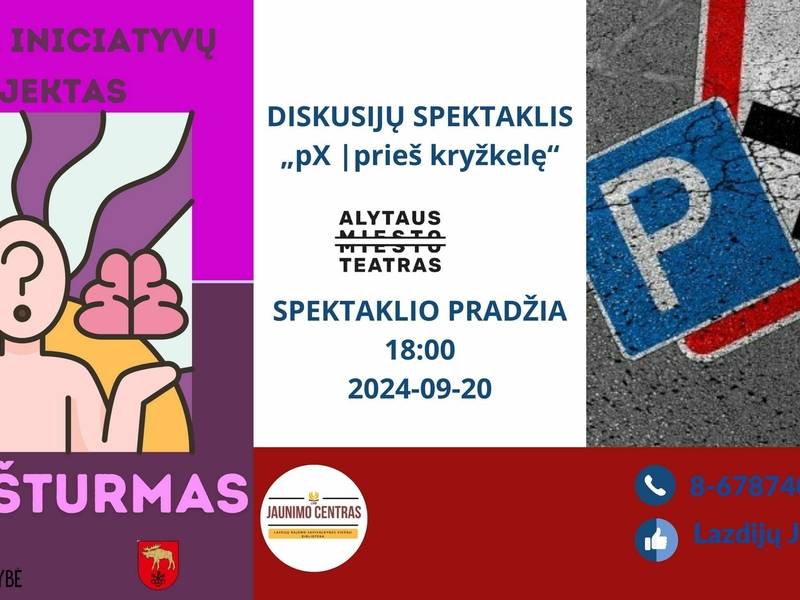 DISKUSIJŲ SPEKTAKLIS „PX |prieš kryžkelę“