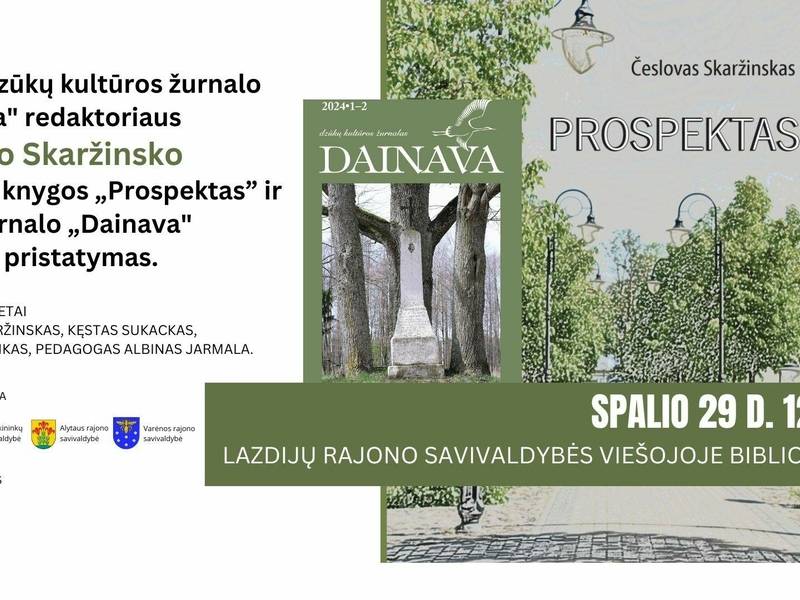 Präsentation des Buches „Prospecta“ und der neuen Ausgabe der Zeitschrift „Dainava“.