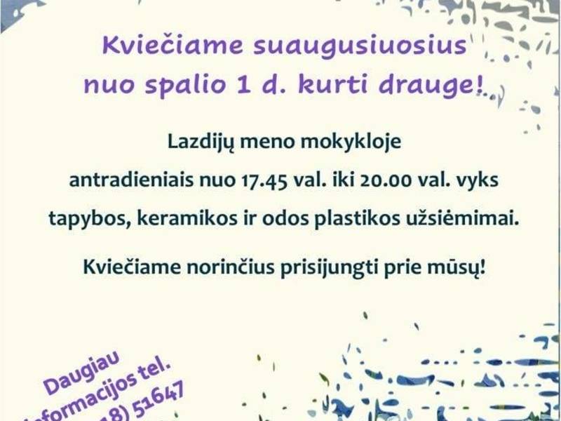 Zajęcia malarskie, ceramiczne, skórzane i plastyczne