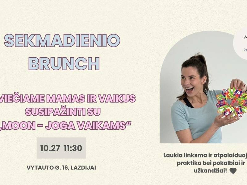 Sunday home brunch with Moon - yoga for children in Lazdijai