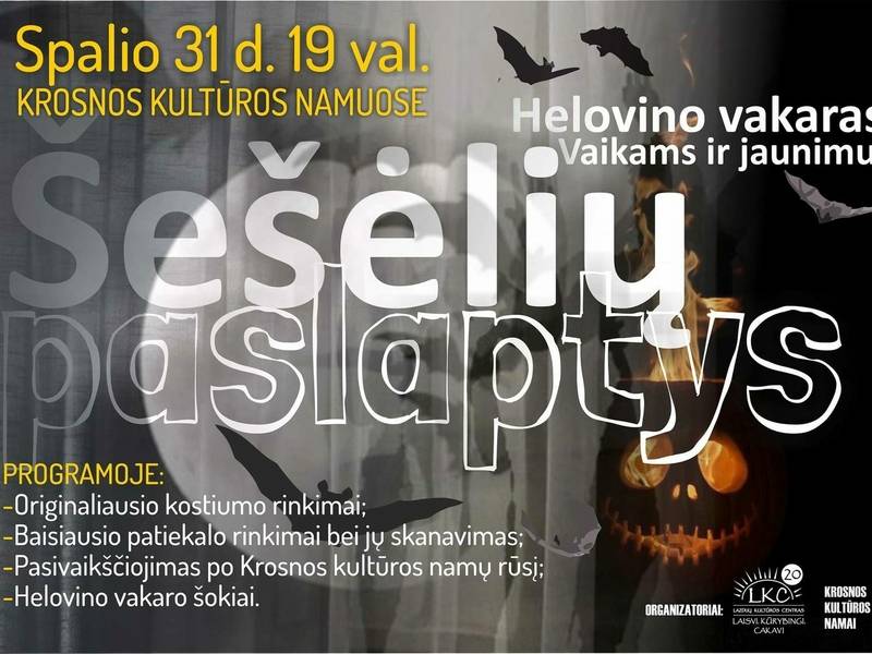 Helovino vakaras vaikams ir jaunimui "Šešėlių paslaptys"