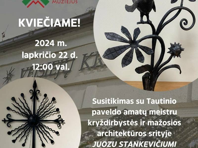 Spotkanie z Juozem Stankevičiusem, mistrzem rzemiosła Dziedzictwa Narodowego w zakresie haftu krzyżykowego i małej architektury