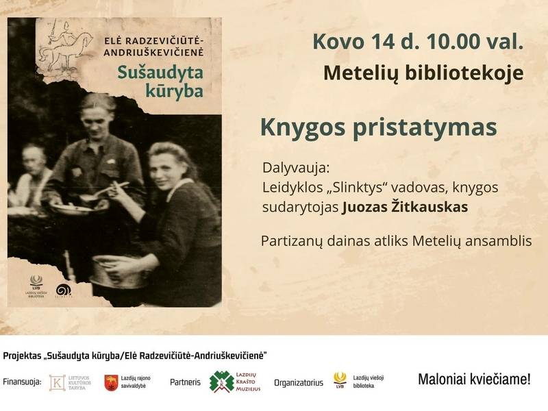 Elės Radzevičiūtės-Andriuškevičienės knygos "Sušaudyta kūryba" pristatymas